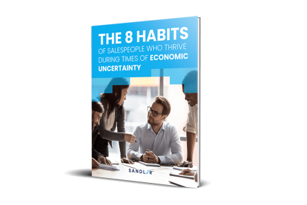 8 Habits of Salespeople Who Thrive During Times of Economic Uncertainty 3D Cover Image